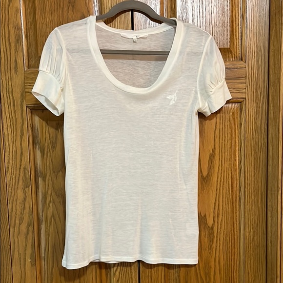 White Short Sleeve Women's Top - Picture 1 of 7